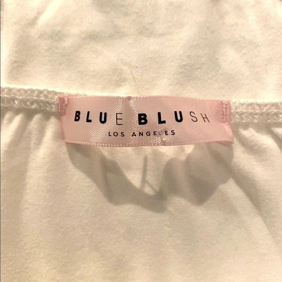 Blue Blush White Ribbon Strap Bodysuit - Picture 12 of 12